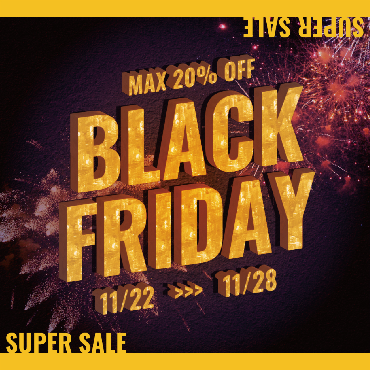 ブラックフライデーのバナー